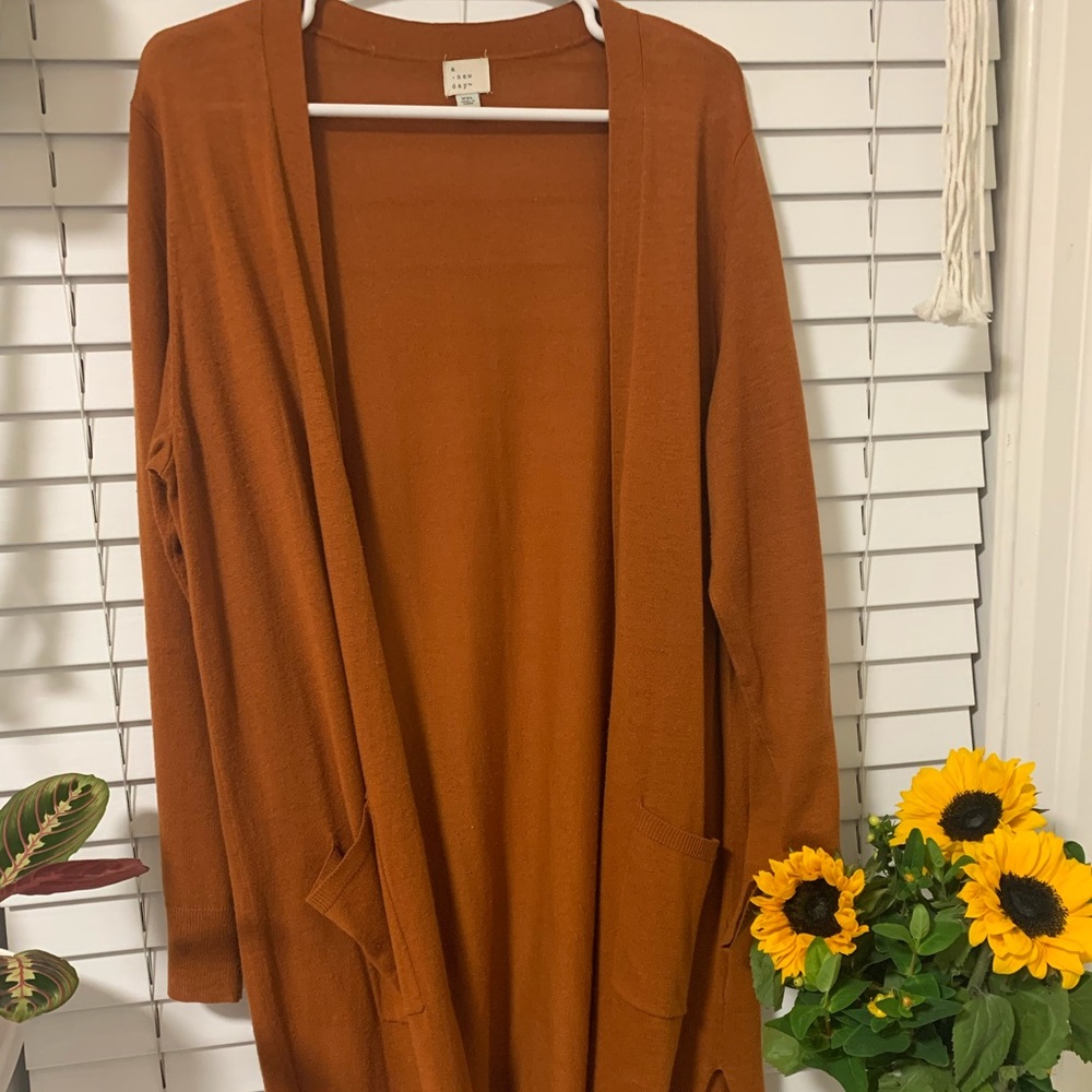 Burnt orange cardigan